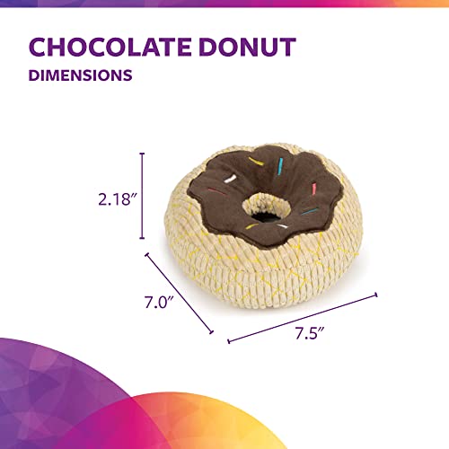 Trustypup Tough 'N Fun Chocolate Donut Squeaky Plush Dog Toy, Chew Guard Technology - Brown, Large #TOP2