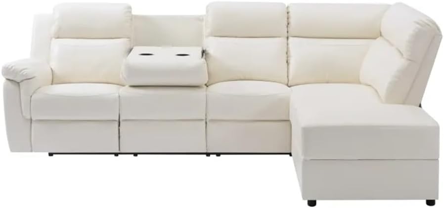 110.2 '' Manual Reclining Section Sofa with Storage Space, Suitable for Living Rooms and Offices