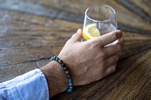 Handmade Bracelets - Healing Crystal Bracelet With Apatite And Bloodstone - Boho Bracelets For Women And Men - Anxiety Bracelet For Women And Men #TOP4