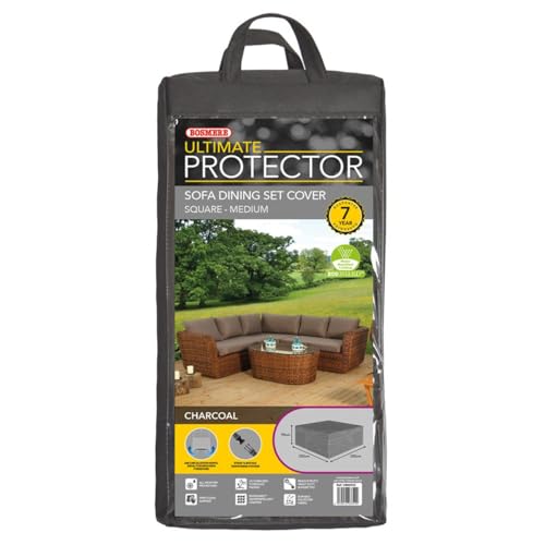Image of Bosmere Ultimate Protector (Modular) Corner Sofa & Dining Set Cover 250cm x 250cm x 90cm Charcoal UM692C