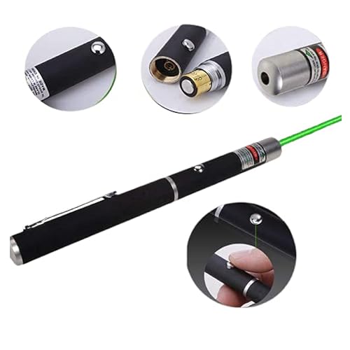 Image of URBAN THREADS Ultra Powerful Pointer Beam Light 5Mw 650Nm Presentation Pointer - Green Disco Pointer Pen for Kids Best Gift