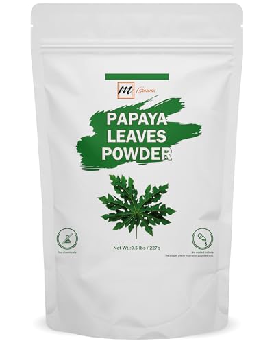 100% Natural Papaya Leaves/Carica Papaya Linn Powder for Hair and Skin Care 0.5 LBS / 227 GMS