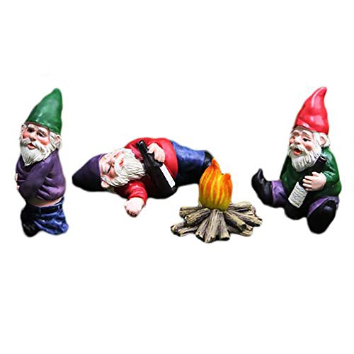 SOIMISS 4Pcs Decorações Em Miniatura Figurinhas Enfeites de Gnomos Gnomos de Jardim Anões Estátua Co