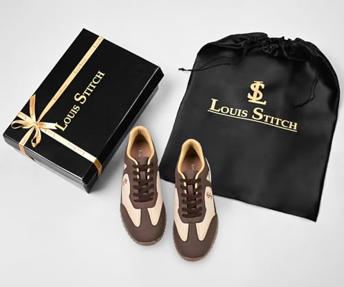 Image of LOUIS STITCH Men's Casual Lightweight Lace-Up Sneakers for Men| Cushioned Comfort | TPR Sole | Lightweight & Comfortable Casual Lace-Up Shoes | LSP-SNK-AVI-Low Top Sneakers