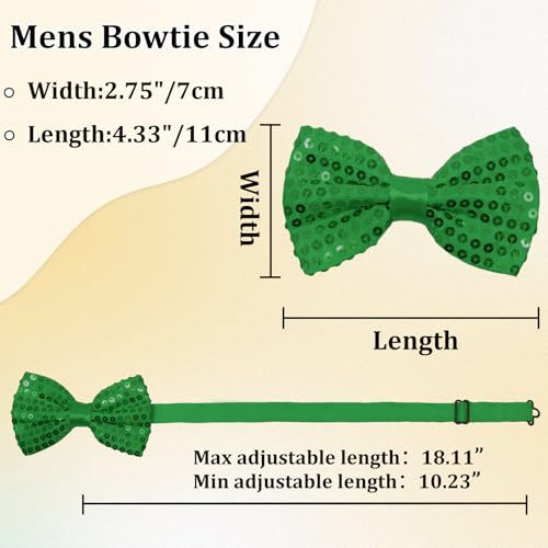 Image of Sequin Bow Ties for Men, Sparkling Mens Bow Tie for Prom Recital | 4.33 inch x 2.75 inch, Pre-tied Men's Bow Tie, Adjustable Strap, Shiny Sequin Surface, Assorted Versatile Hues, for Festival Party