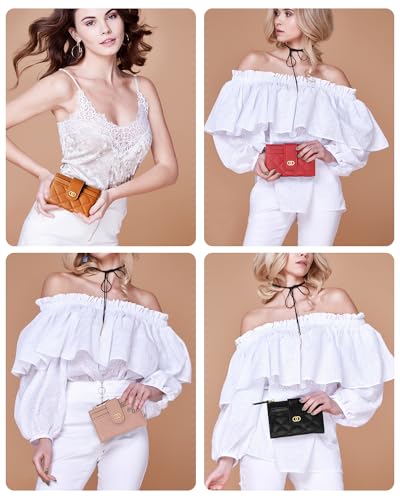 Small Wallet For Women- Credit Card Holder Wallet For Women Girls- Zipper Small Bifold Wallet Mini Coin Purse With ID Window3