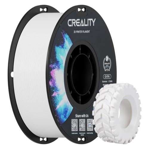 Image of Creality - TPU Filament 1.75mm for 3D Printing High Strength Soft Adhesive Material Elastic TPU Filament for 3D Printing 1kg (White)