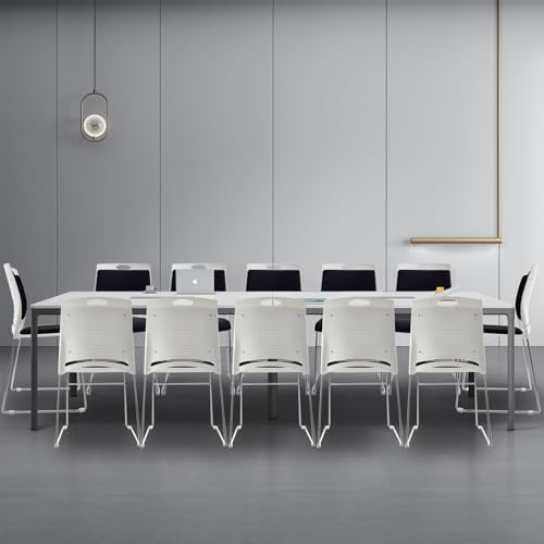 REMURITA 12-Pack Black Stackable Chairs with Padded Seats