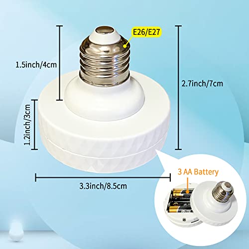 Blisaleiip Battery Operated Light Bulb E26 With Remote Control, Wall Sconce Lamp Bulb Wireless Led Wall Light, Brightness Dimmable Timer Set Wall Sonce Bulb #TOP5