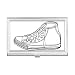 White Canvas Shoes Hand Painted Pattern Business Card Holder Case Pocket Box Wallet