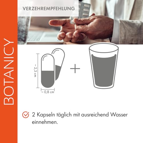 BOTANICY Leber Fit Complex - 60 Mariendistel Kapseln - Unterstützt Leber Funktion - 200mg Silymarin aus Mariendistel - Plus Cholin, Zink, Mangan, Selen und 4 Vitamine - Laborgeprüft in Deutschland