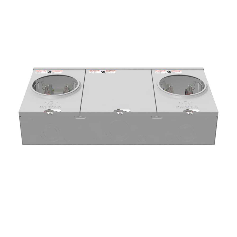 Generic MILBANK 200 AMP 2 GANG METER U1252-R-KK-RGE WITH BYPASS HORNS RGE NEW