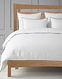 BEDLAM Hotel Style Duvet Cover Set, 400TC Pure Cotton Percale Long Staple Cotton Quilt Cover Set, Fu