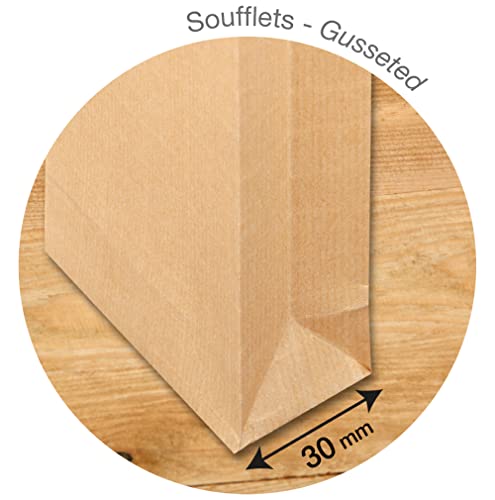 Clairefontaine 74545C - Packung mit 5 Versandtaschen Kraftbraun E4-260x400 mm, mit Rillen, dehnbar mit Falten 30 mm, selbstklebend, 120g, 1 Pack