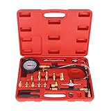 Trintion Benzindrucktester Set Einspritzanlage Kraftstoff Manometer Tester Einspritzpumpe Diagnose Für Auto Pkw Kraftstoffdruckmesser 0-10 Bar Kühlsystemtester