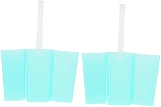 Homoyoyo 2 Piezas cubo de lápiz lavar pincel limpiador de lavadora de pintura portátil organizador de pintura paleta de pintura limpiador de pintura bandeja porta pintura el plastico Verde