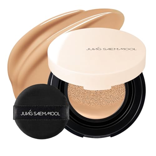 Image of JUNG SAEM MOOL Essential Skin Nuder Cushion | Natural Finish, Buildable Coverage Cushion Foundation by Korean Makeup Artist (Mini, 0.17 Fl Oz), 25W Latte