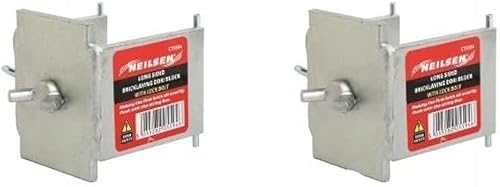 Sizi Silver 2Pc Bricklaying Dori Block Set With Lock Bolt Compatible With 40Mm 50Mm Profile Poles