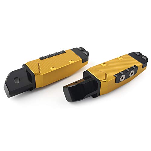 Gzyf Rear Passenger Footrests Foot Pegs Pedal For Yamaha Yzf-R1 98-18, Yzf-R6 99-18, Yzf-R1M 15-18, Yzf-R1S 2001/2016-2018, Gold #TOP2