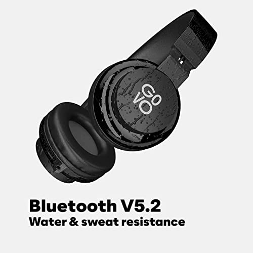 Image of GOVO Gobold 400 Wireless On Ear Headphone with Mic,15H Play Time,40Mm Driver,Passive Noise Cancellation,Black