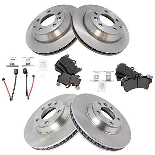 TRQ Front and Rear Brake Pad & Rotor Kit Semi-Metallic Compatible with 2007-2015 Audi Q7 2003-2010 Porsche Cayenne 2004-2010 Volkswagen Touareg by TRQ - Used condition - Image 4