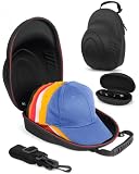 Yewltvep hat case for baseball caps, hard travel hat bag with baseball sunglasses case and shoulder