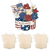4th of July Wood Crafts to Paint for Kids Adults, 3 Sets Paintable Unfinished...