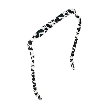 Zazzy Bandz - Curly Thick Hair - Large Headband - Hand-Wrapped Patterned Relaxed, Cow Love