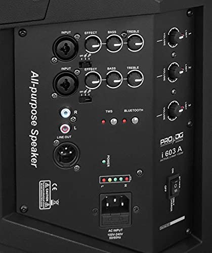 Pro Dg I 603 A (600 Watts) Professional Compact All-In-One Battery-Powered System With Bluetooth (6 Hours) - (Made In Spain) #TOP4