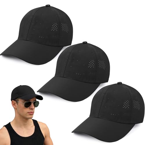 Recopilación de Ropa de Béisbol para Hombre . 48 HETIE 3 Piezas Sombrero para Deportes al Aire Libre, Gorra de Béisbol, Protector Solar, Secado Rápido, Transpirable, Apto para Deportes al Aire Libre como Correr y Pescar (3...