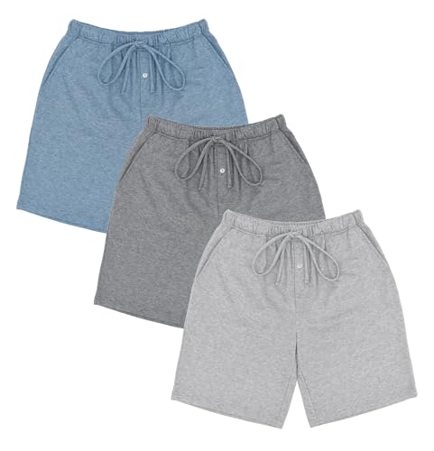 Andrew Scott Men's Executive Soft Peach Fleece Sleep Shorts |All Season Drawstring Lounge Pj Jams |Multi Packs