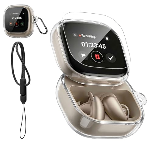 [SHIKELGNA] �ی�P�[�X�ƃt�B���� Anker Soundcore Liberty 5 Pro Max �p �P�[�X �J�o�[ TPU�f�ސ� ���[�P�[�X �֗� ���s �y�� �L�Y�h�~ �h�o �h�k �y�ʏ��^ �����h�~ �S�ʕی�J�o�[(�N���A)