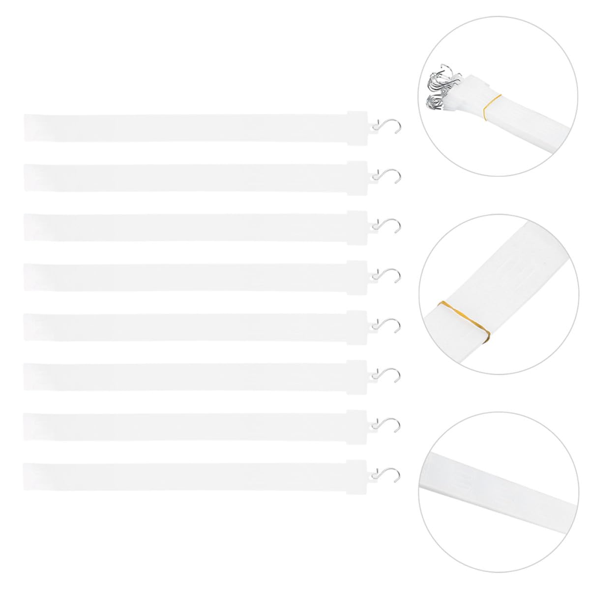 8pcs 50cm Retail Display Hanging Strip with Iron Hooks, Merchandising Hanger for Snacks and Food, Shop Hanging Display Strip for Supermarket Use