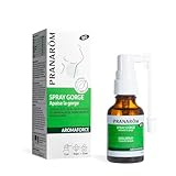 PRANARÔM   Aromaforce   Spray Gorge Action 3 En 1   Aux Huiles Essentielles   Menthe Poivrée   Aide au soulagement de La Gorge   Vegan   15 ml