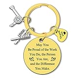 Hairdresser Gift Keychain Appreciation Gifts Cosmetology Graduation Gifts Thank You Gifts Hair Stylist Inspirational Hair Stylist Gift Salon Gift Coworker Farewell Going Away Gift Retirement Gift