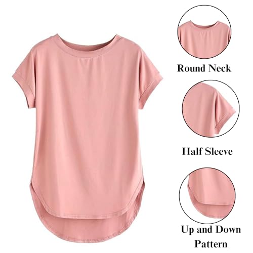 Image of Fabricorn Combo of Plain Color Stylish Up and Down Cotton Tshirt for Women