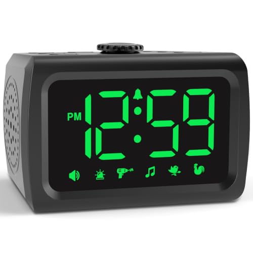 Peakeep 115dB Super Loud Alarm Clock for Heavy Sleepers Adults Teens