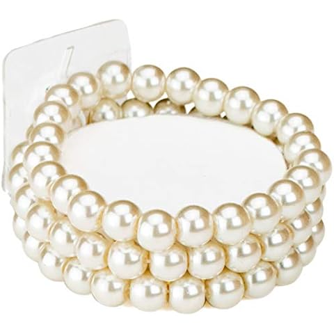 Fitz Design Flower Girl Ivory Bead Corsage Bracelet - Small Wrists - .75" Wide Cover