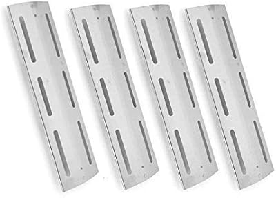 4 Pack Stainless Steel Heat Plate for Kenmore 141.16123, 141.16233, 141.16235, 141.16329, 141.16673, 141.16682, 141.16684, Brinkmann Pro Series 7231 & Grill Chef PAT502 Gas Grill Models