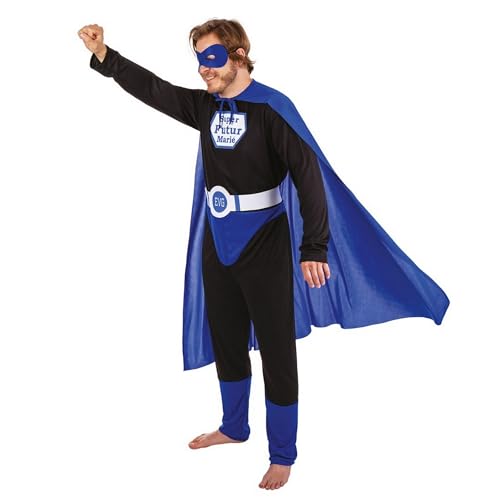 P’TIT CLOWN - Déguisement Super Futur Marié, Mariée - Costume pour Adulte - Fun et Décalé - Parfait pour EVG, EVJF - Polyester