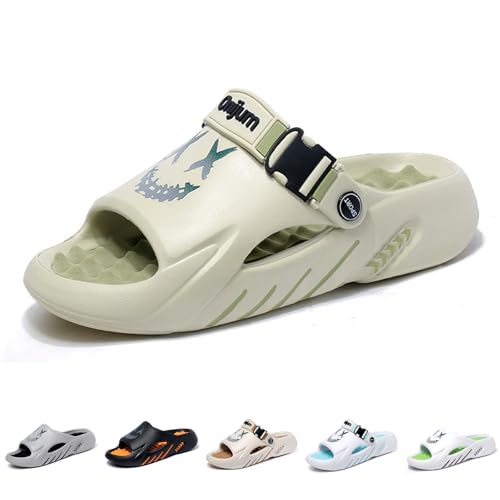 Fashion Men's Pillow Slide,Women's Upholstered Lightweight Home Shower Slide, Non-Slip Beach Slide, Comfortable Slippers, EVA Sandals