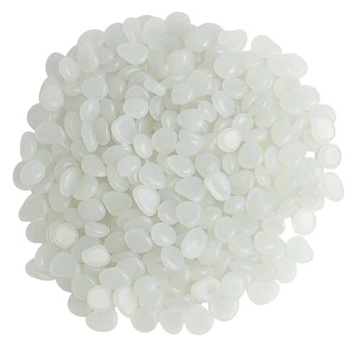 500 Stück leuchtsteine, leuchtsteine garten, zierkies, leuchtsteine outdoor, leuchtende steine, Fluoreszierende Kieselsteine für Garten, für Aquarium, Gartengestaltung, Wege und Pflanzentöpfe