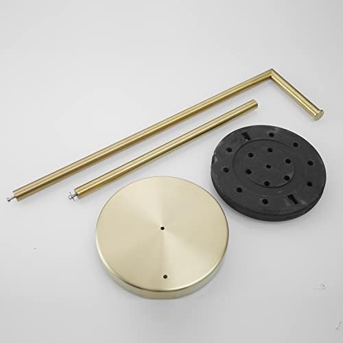 Toilet Roll Holder Free Standing, NEWRAIN Gold Bathroom Accessories Freestanding Toilet Roll Holder, Stainless Steel Toilet Roll Storage