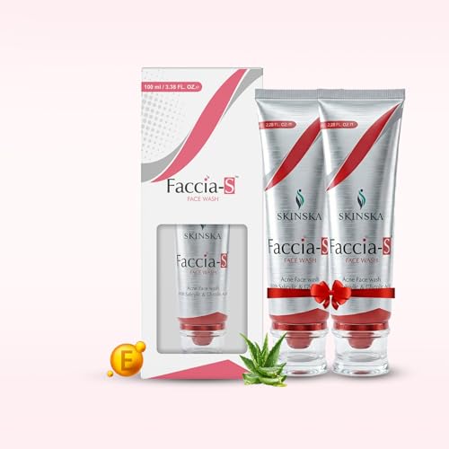 Image of SKINSKA NATURALS Anti-Aging Face Wash Gel (200g, Pack of 2) | Glycolic Acid, Salicylic Acid & Aloe Vera | Acne, Scars, Blackheads & Oil Control | Brightening & Moisturizing Daily Skincare | For Men & Women