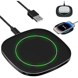 Elegiant Cargador Rápido Inalámbrico Qi Max 15W Cargador Inalámbrico 15W, Carga Rápida Wireless Charger, Qi para iPhone 15/14/13/12/12/11/Pro/Pro MAX/SE/XS/XR/X Samsung Galaxy S22/S22+/S21/S21+/S21/S10/S10e/S9