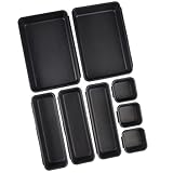 TESSTSY 8 Piezas Organizador Cajones Baño Negro, Cajas Organizadoras Cajones...