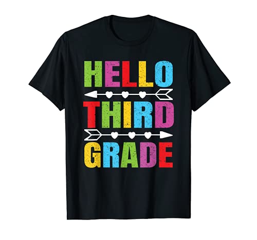 Hello Third Grade Teacher Student 3rd Grade Back to School Camiseta