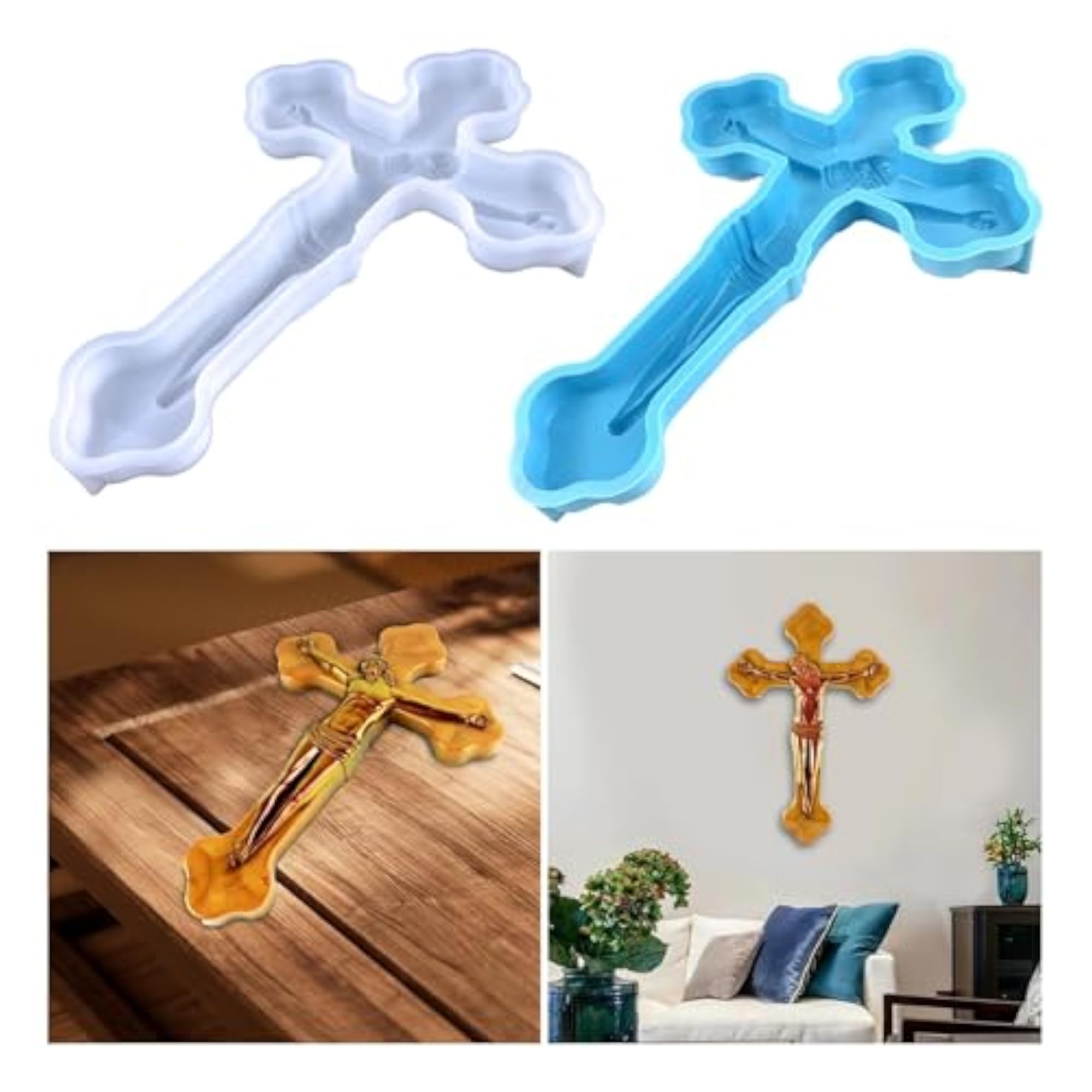 Cross Silicone Resin Mould for DIY Crafts