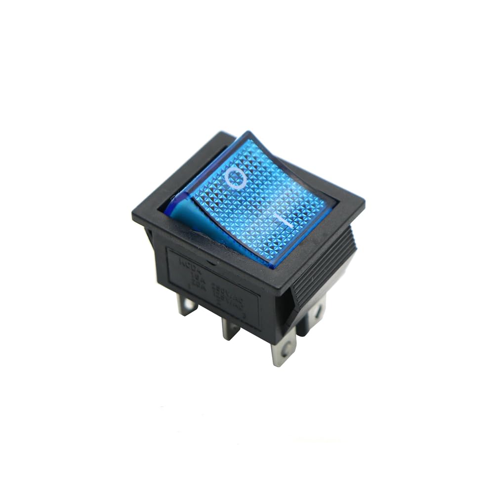 CentIoT - Illuminated Blue Button - KCD4 DPST ON-Off 15A 250V AC / 20A ...