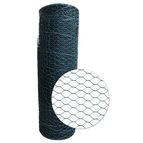 Alberts 614225 Sechseckgeflecht | verschiedene Längen und Höhen - wahlweise in verschiedenen Farben | grün | Maschung 25 mm | Höhe 50 cm | Länge 10 m